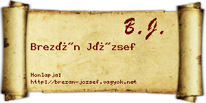 Brezán József névjegykártya